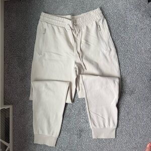 Womens Cream Jogger Pants